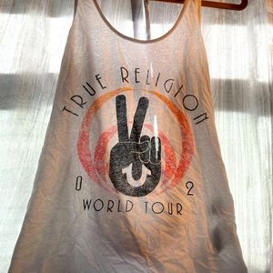 True religion open back tank